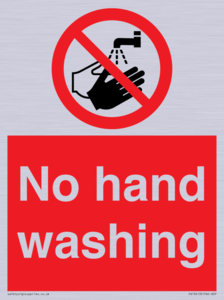 No hand washing